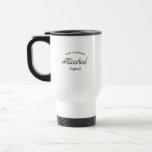 Fun Stylish Modern May Contain Alcohol Typography Travel Mug<br><div class="desc">Trendy,  funny coffee mug saying "May contain alcohol" in stylish modern typography on the two-toned coffee mug. Perfect gift for the real lover of life! Available in many more interior colors.</div>