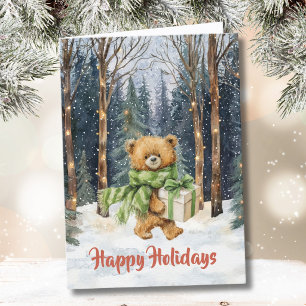 Fun Stylish Watercolor Christmas  Card