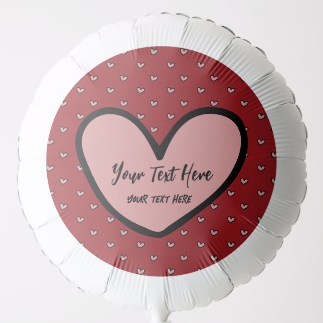 Fun Stylist Sweet Heart Party Supplies Template  Balloon (Front)