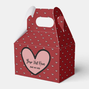 Fun Stylist Sweet Heart Party Supplies Template Favor Boxes