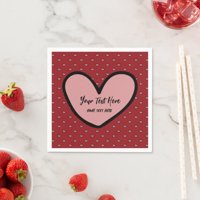 Fun Stylist Sweet Heart Party Supplies Template Napkins (Insitu)