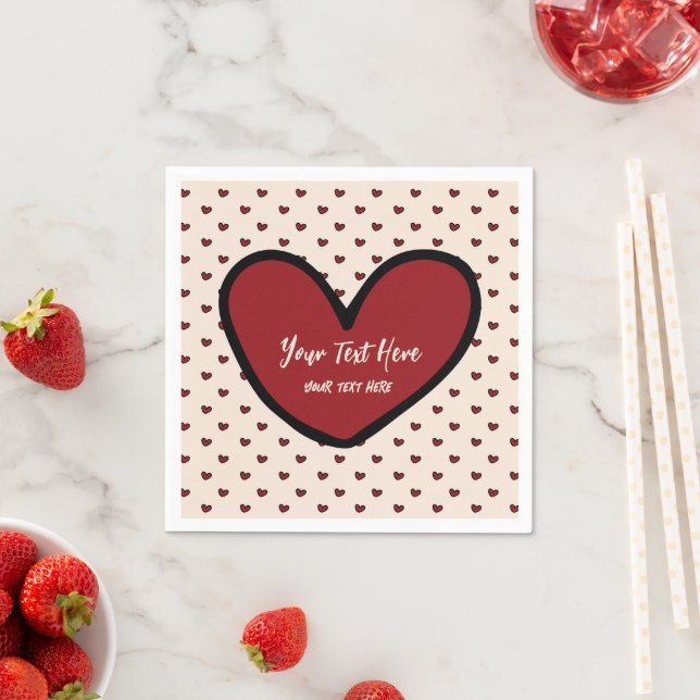 Fun Stylist Sweet Heart Party Supplies Template Napkins (Insitu)