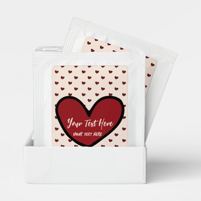 Fun Stylist Sweet Heart Party Supplies Template Tea Bag Drink Mix (Pair)