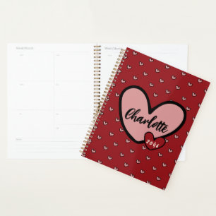 Fun Stylist Sweet Heart pattern Stationery Gifts Planner