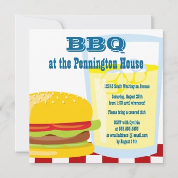 Fun Summer Bbq (barbeque) Grill Party Invitation by Jamene at Zazzle