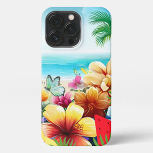 Fun Summer Beach Scene iPhone 13 Pro Case