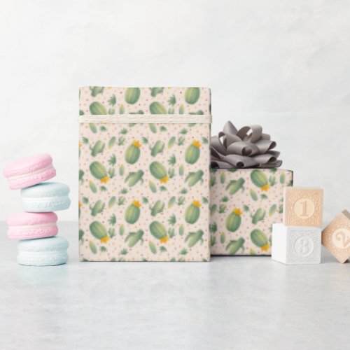 Fun Summer Cactus  Wrapping Paper