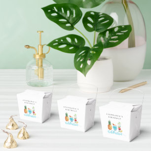 Fun Summer Celebration Cocktail Birthday Party Favor Boxes