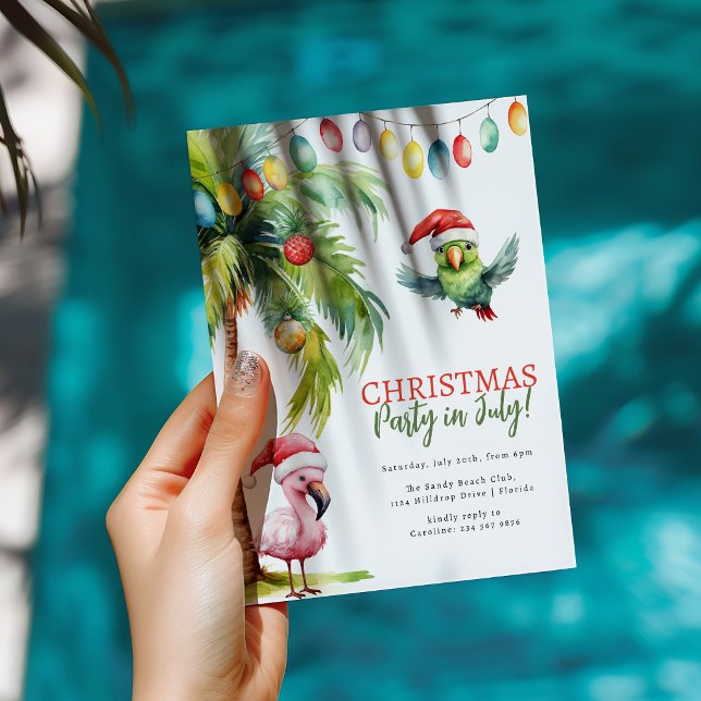 Fun Summer Christmas Party In July Invitation (Creator Uploaded)