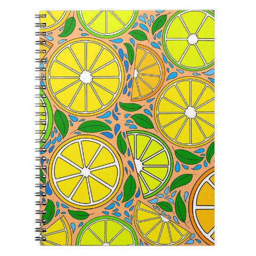 fun summer citrus notpad notebook