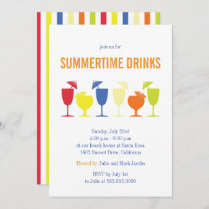 Fun Summer Cocktail Party Invitation