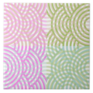 Fun summer colour circles pattern ceramic tile