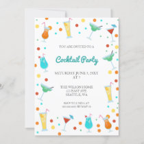 Fun Summer Drinks Cocktail Party Invitation