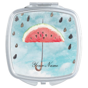 Fun Summer Fresh Melon Fruit Rain Makeup Mirror