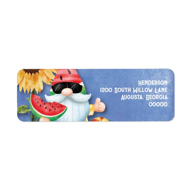 Fun Summer Gnome Family Reunion Label (Front)