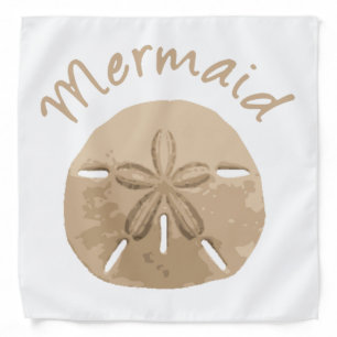 Fun Summer Holiday Mermaid Sand Dollar Art beach Bandana