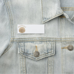 Fun Summer Holiday Mermaid Sand Dollar Art beach Name Tag