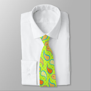 Fun Summer Paisley Neck Tie