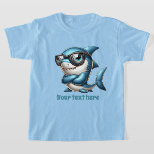 Fun Summer shark add text boys T-Shirt
