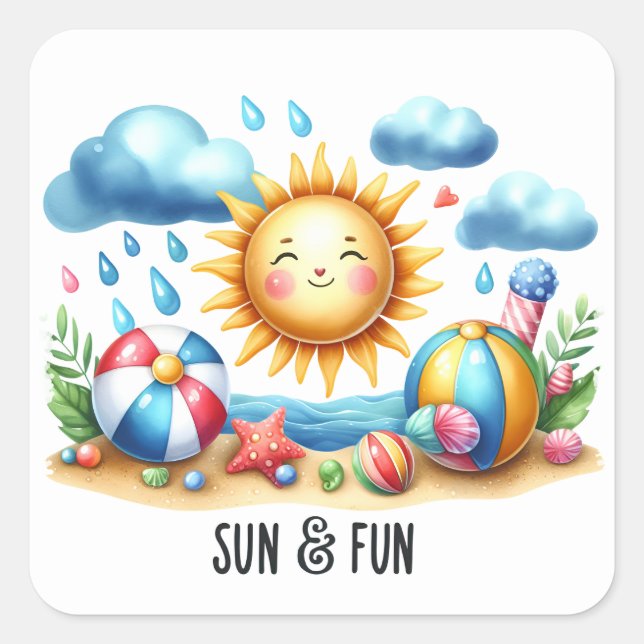 Fun  Summer  Stickers (Front)