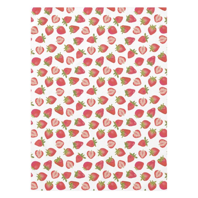 Fun summer strawberry pattern tablecloth (Front)
