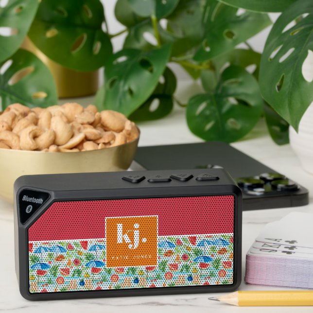 Fun Summer Stylish Monogram Bluetooth Speaker (Insitu(Table))