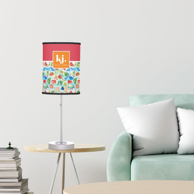 Fun Summer Stylish Monogram Table Lamp (Creator Uploaded)