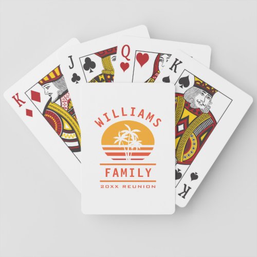 Fun Summer Vacation Tropical Beach Family Reunion Playing Cards