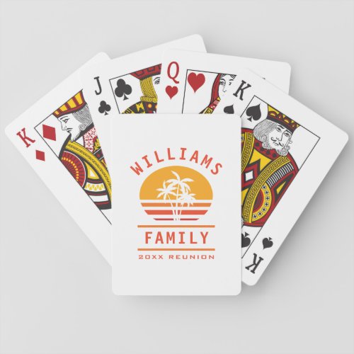 Fun Summer Vacation Tropical Beach Family Reunion Poker Cards