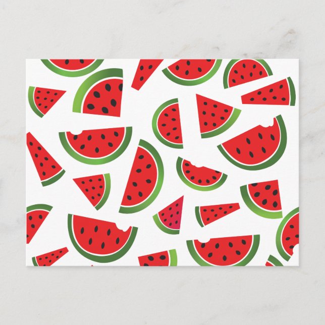 Fun Summer Watermelon Fruit Postcard (Front)