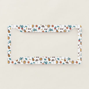 Fun Summertime Beach Pineapple Sunshine  License Plate Frame