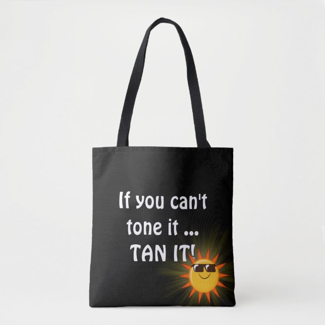 fun sun with sunglasses tote bag (Front)