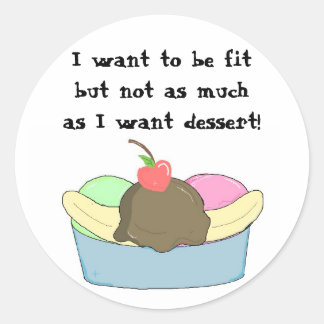 Fun Sundae Classic Round Sticker