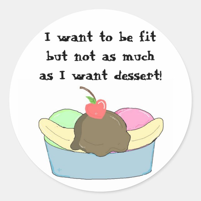 Fun Sundae Classic Round Sticker (Front)