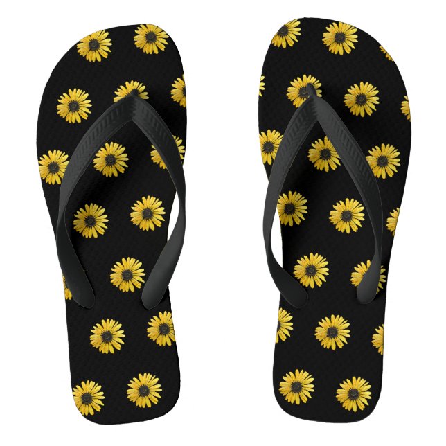 Fun Sunflowers Flip Flops (Footbed)
