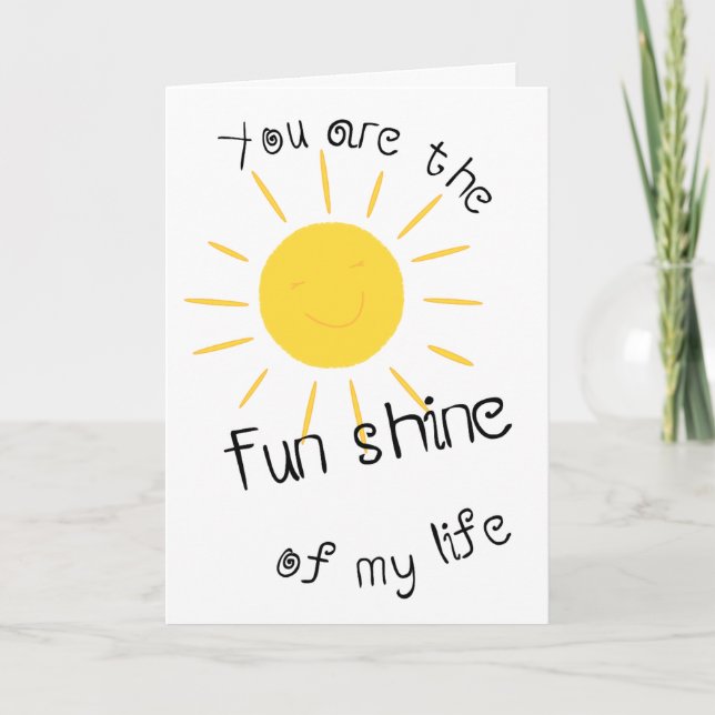 Fun Sunny Add a Name and Age Happy Birthday Card (Front)