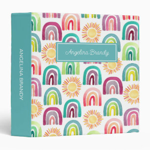 Fun Suns & Rainbows Back to School Kids Binder