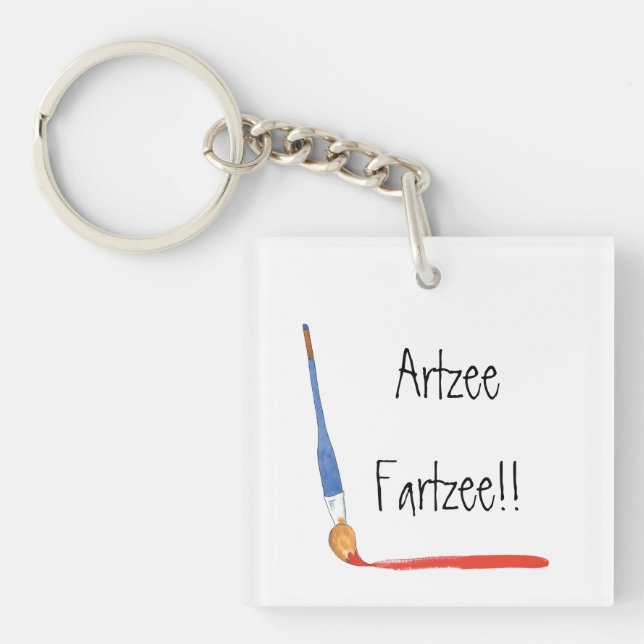 Fun Super Cute Artzee Fartzee Acrylic Keychain (Front)