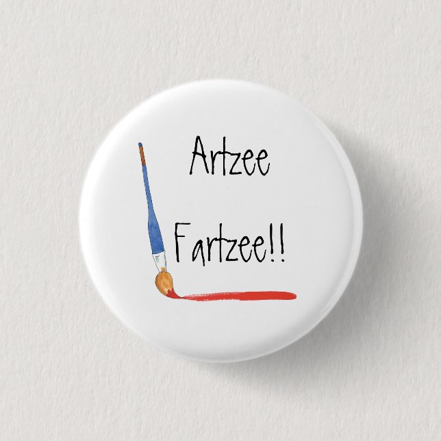 Fun Super Cute Artzee Fartzee Artist Button (Front)