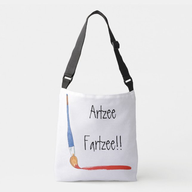 Fun Super Cute Artzee Fartzee Artists Crossbody Bag (Front)