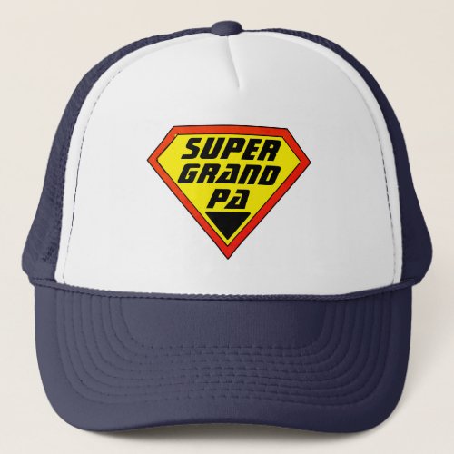 Fun Super Grandpa Logo  Trucker Hat