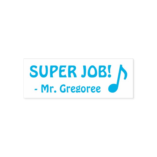 Fun "SUPER JOB!" Marking Rubber Stamp (Design)