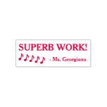 [ Thumbnail: Fun "Superb Work!" + Custom Teacher Name Self-Inking Stamp ]