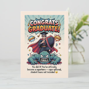Fun Superhero‑Inspired Graduate Design Holiday Card