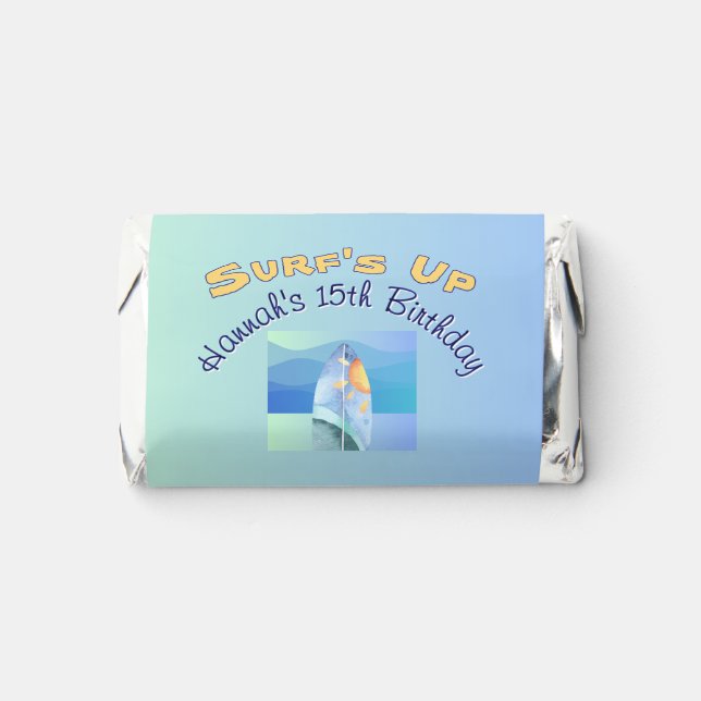 Fun Surf's Up Birthday  Hershey's Miniatures (Front)