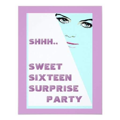 Surprise Sweet 16 Party Invitations 2