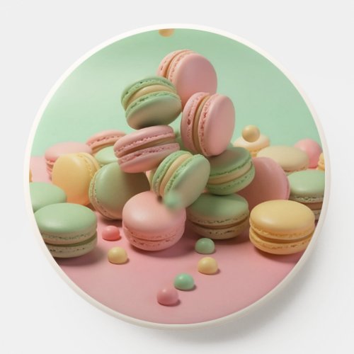 Fun Surreal Macarons Pastel Pink Mint Green PopSocket