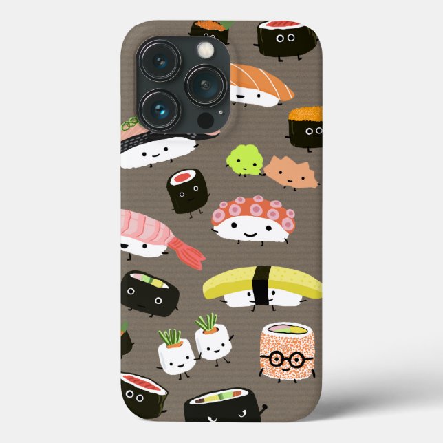 Fun Sushi Characters Kawaii Assortment Funny Case-Mate iPhone Case (Back)