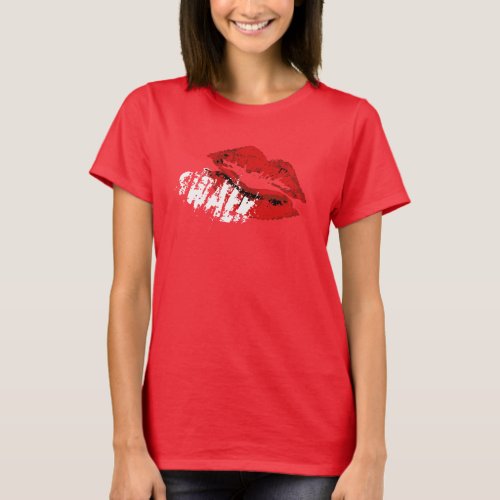 Fun SWALK Sweetheart Red Lipstick Kiss  T_Shirt