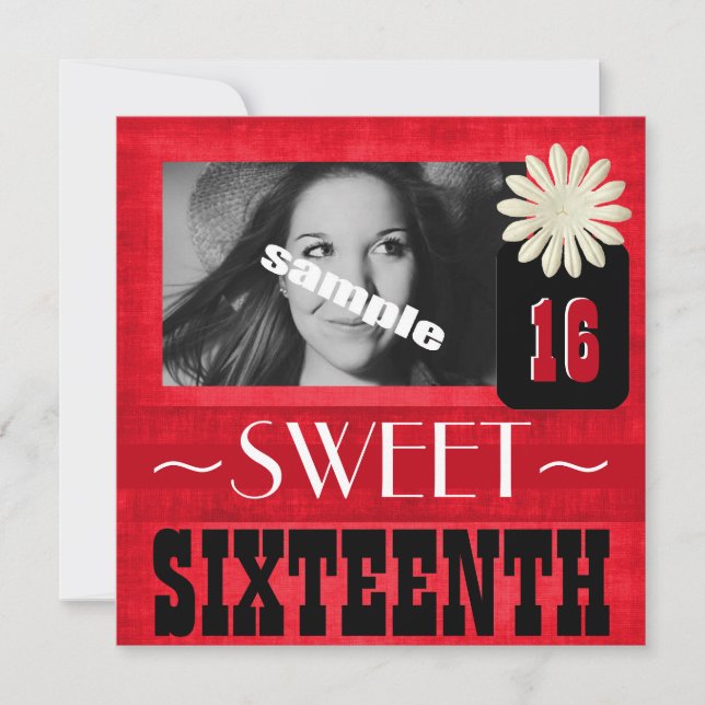 Fun Sweet Sixteenth Party for Country Girls Invitation (Front)